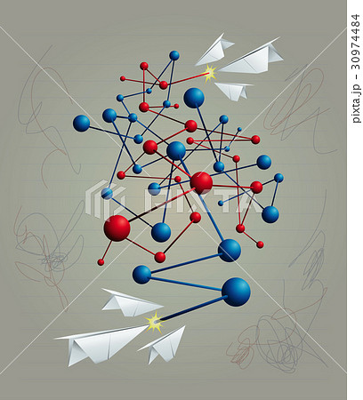 Pencil and Paper Games Imagination, vector illustr 30974484