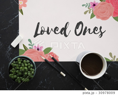 Love Fondness Flower Boarder Card Concept 30978009