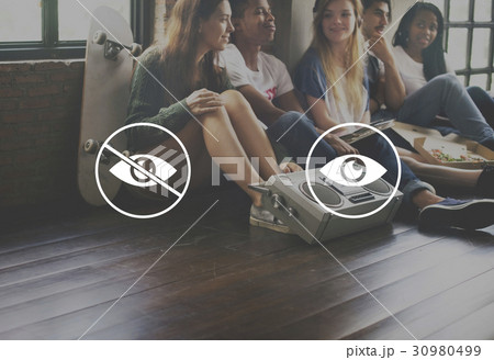 Opposite Eye Word Young People 30980499