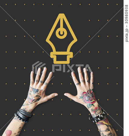 Pen icon symbol stationery material Pen icon symbol stationery material 30980938