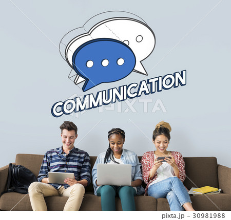 People Chat Bubble Message Social Media Graphic 30981988