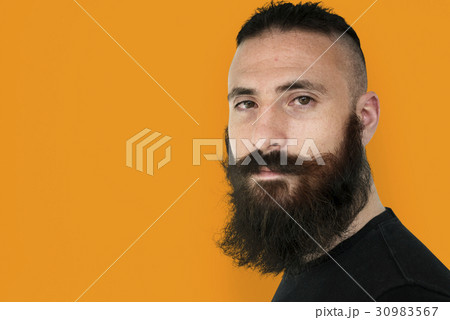 A man with beard and mustache in a studio shoot 30983567