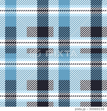 Tartan seamless  patterns in white-blue colors 30989150