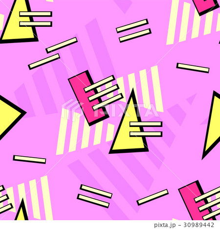 Vector neon pop background 80s, 90s 30989442