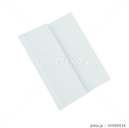 close up of a crumpled unfolded piece of paper. 3d close up of a crumpled unfolded piece of paper. 3d 30989936