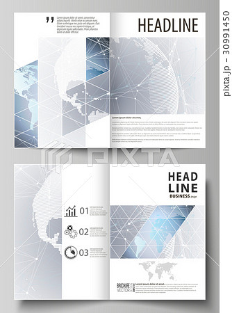 The vector illustration of the editable layout of 30991450