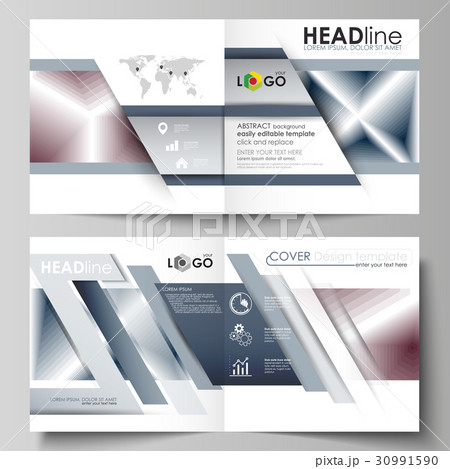 Business templates for square design bi fold 30991590