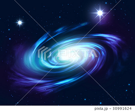 天の川 銀河 宇宙 星空のイラスト素材 30991624 Pixta