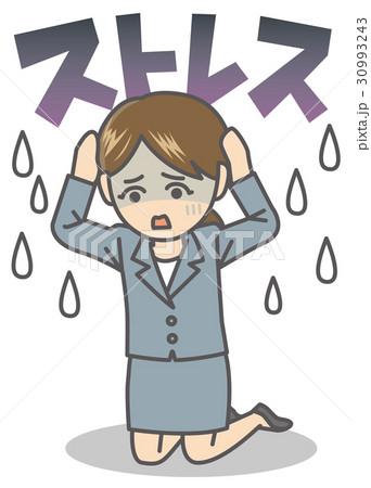 頭を抱えるスーツの女性 ストレス 30993243