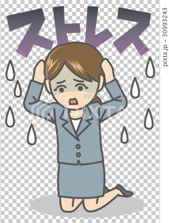 Female stress of suits holding head Female stress of suits holding head 30993243