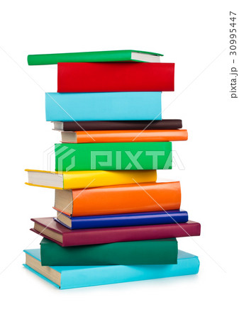 Stacked colorful books. Stacked colorful books. 30995447
