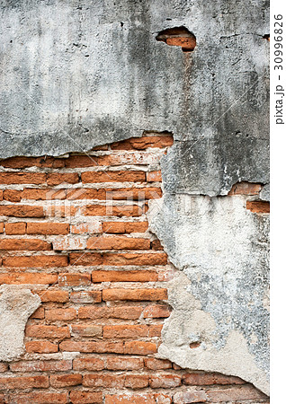 cracked concrete vintage brick wall background 30996826