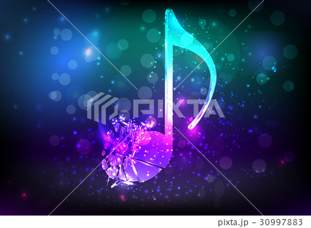 Shatterred musical note 30997883