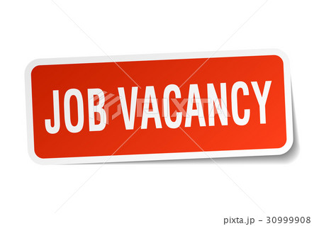 job vacancy square sticker on white 30999908