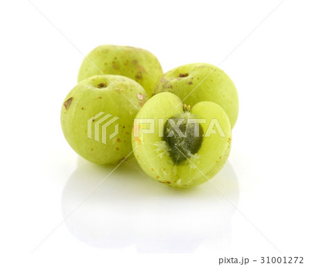 Indian gooseberries on white background 31001272