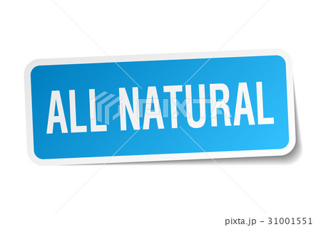 all natural square sticker on white all natural square sticker on white 31001551