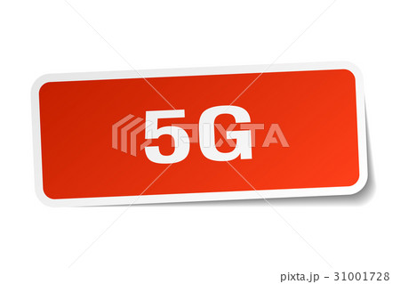 5g square sticker on white 5g square sticker on white 31001728