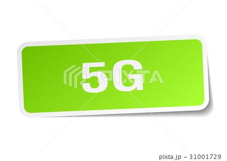 5g square sticker on white 5g square sticker on white 31001729