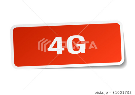 4g square sticker on white 4g square sticker on white 31001732