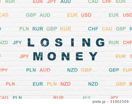 Banking concept: Losing Money on wall background Banking concept: Losing Money on wall background 31002509