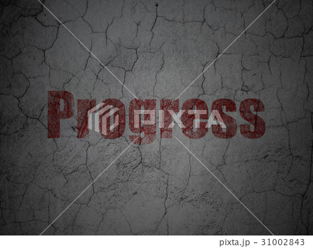 Finance concept: Progress on grunge wall 31002843