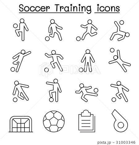 Soccer, Football Training icons set  31003346