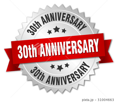 30th anniversary round isolated silver badge 30th anniversary round isolated silver badge 31004663