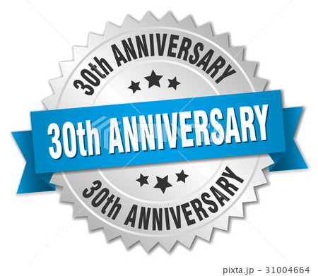 30th anniversary round isolated silver badge 30th anniversary round isolated silver badge 31004664
