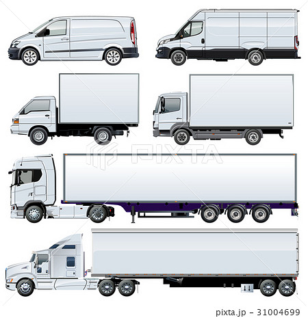Vector trucks template isolated on white 31004699