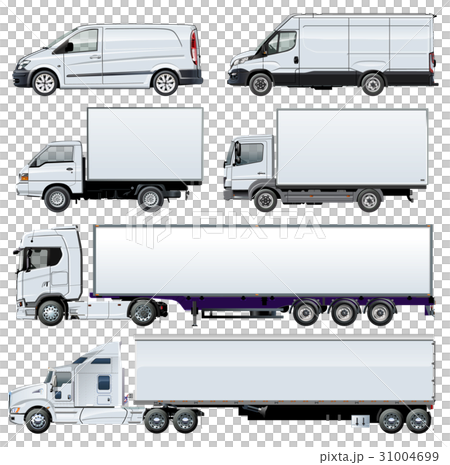 Vector trucks template isolated on white 31004699