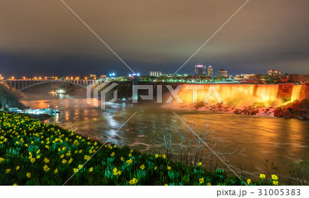 The Rainbow Bridge and Niagara Falls as seen from The Rainbow Bridge and Niagara Falls as seen from 31005383