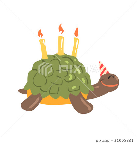 Cute cartoon tortoise Happy Birthday colorful Cute cartoon tortoise Happy Birthday colorful 31005831