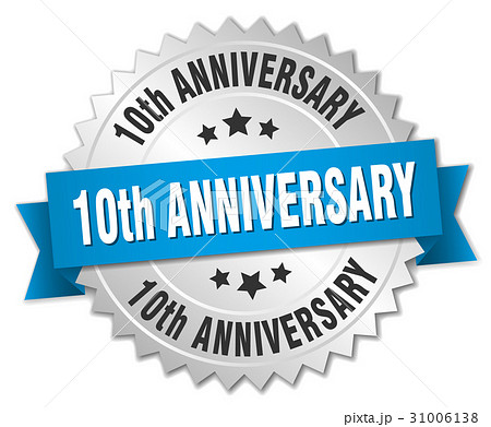 10th anniversary round isolated silver badge 10th anniversary round isolated silver badge 31006138