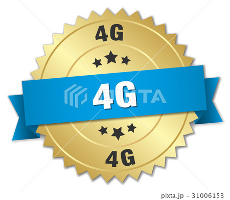 4g round isolated gold badge 4g round isolated gold badge 31006153