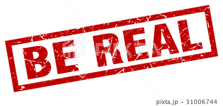 square grunge red be real stamp square grunge red be real stamp 31006744