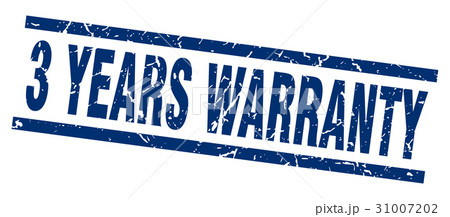 square grunge blue 3 years warranty stamp square grunge blue 3 years warranty stamp 31007202
