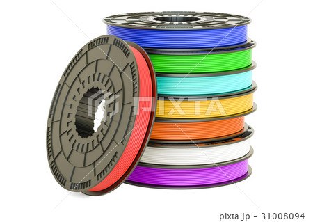Set of colored 3D printer filaments Set of colored 3D printer filaments 31008094