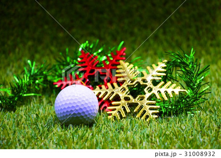 Golf ball with Christmas ornament Golf ball with Christmas ornament 31008932