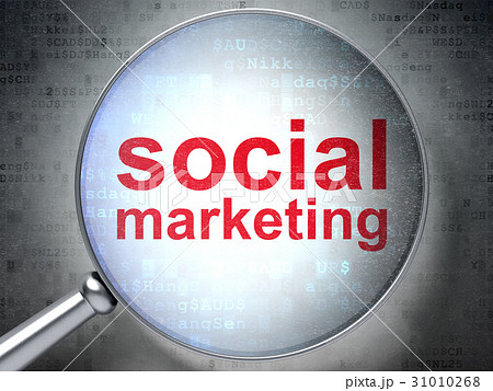 Advertising concept: Social Marketing with optical Advertising concept: Social Marketing with optical 31010268