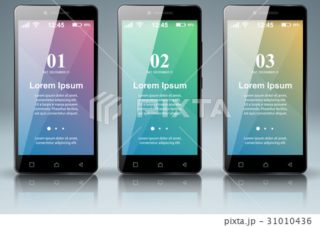 3D infographic. Smartphone icon. 31010436