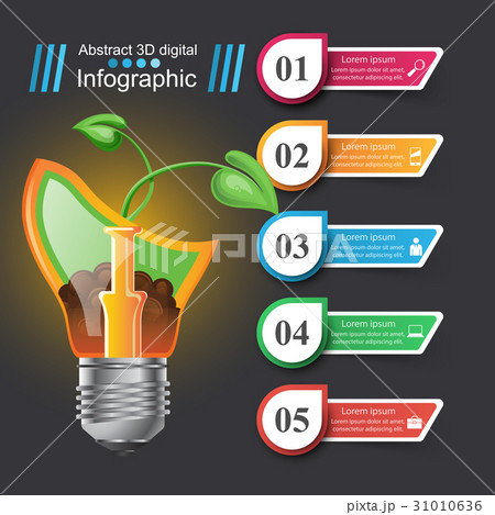 Infographic design. Bulb, Light icon. 31010636