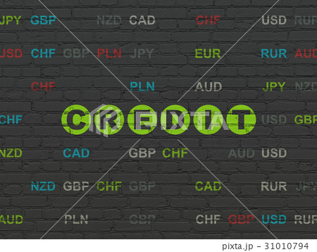 Banking concept: Credit on wall background 31010794