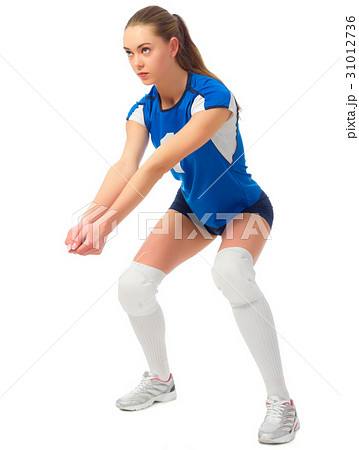 Young woman voleyball player isolated 31012736