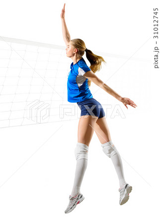 Young woman voleyball player isolated 31012745