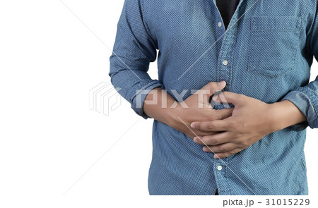 Businessman stomachache attack of bacteria Businessman stomachache attack of bacteria 31015229