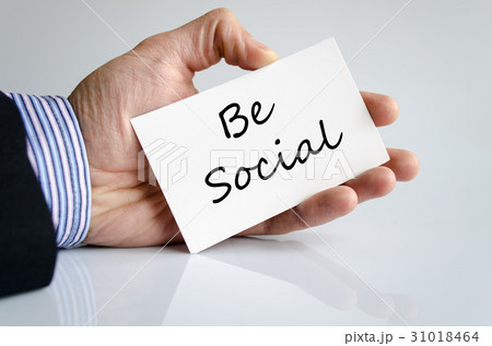 Be social text concept 31018464