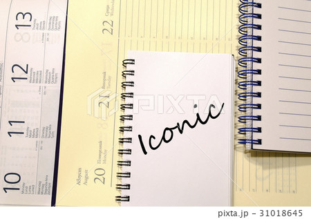 Iconic write on notebook Iconic write on notebook 31018645