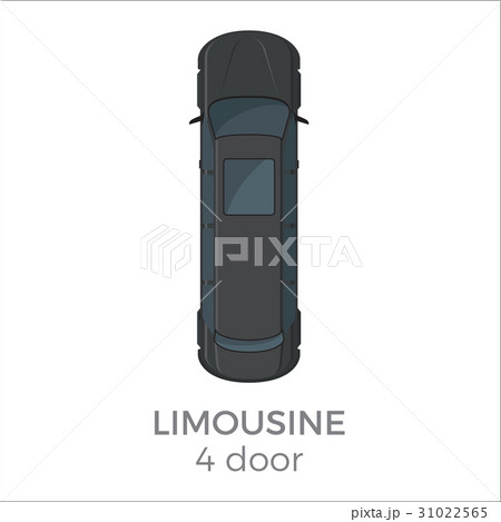 Limousine Top View Flat Vector Icon Limousine Top View Flat Vector Icon 31022565