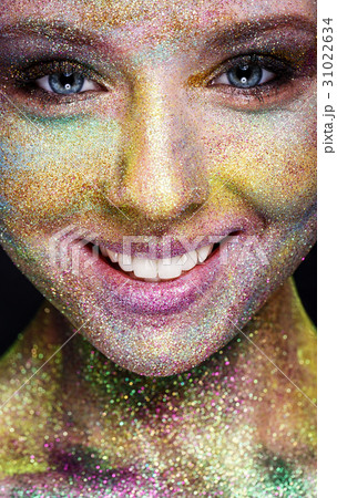 Beautiful fancy makeup up close - Stock Photo [31022634] - PIXTA