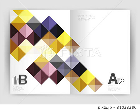 Vector square leaflet, business a4 print template 31023286